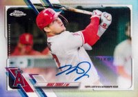 2021 Topps Chrome Update Autographs #MT Mike Trout Baseball Card