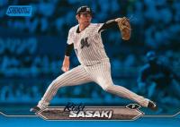 2024 Topps Stadium Club NPB #122 Roki Sasaki Blue Foil Baseball Card