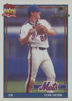 1991 Topps Desert Shield #64 Tom Herr Baseball Card