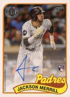 2024 Topps Update 1989 Topps Baseball Autographs #JM Jackson Merrill Baseball Card