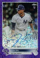2022 Topps Chrome Rookie Autographs #RALG Luis Gil Purple Speckle Refractor Baseball Card