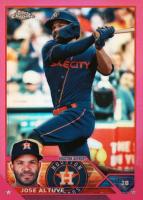 2023 Topps Chrome #112 Jose Altuve Pink Refractor Baseball Card