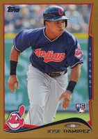 2014 Topps #424 Jose Ramirez Gold Baseball Card