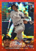 2023 Topps Chrome Logofractor Edition #4 Anthony Volpe Red Refractor Baseball Card