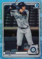 2020 Bowman Draft #BD188 Julio Rodriguez Sky Blue Baseball Card
