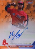 2016 Bowman's Best Best of 2016 Autograph #B16RD Rafael Devers Orange Refractor Baseball Card