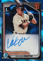 2024 Bowman Sapphire Edition Chrome Prospects Sapphire Autographs #WM Walker Martin Baseball Card