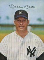 1983 Starliner Stickers # Mickey Mantle Double Print Baseball Card