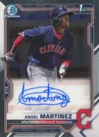 2021 Bowman Chrome Prospect Autographs #CPAAMA Angel Martinez Baseball Card