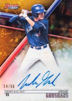 2018 Bowman's Best Best of 2018 Autographs #B18JG Jordan Groshans Gold Baseball Card