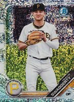 2019 Bowman Prospects Chrome #93 Travis Swaggerty Speckle Refractor Baseball Card