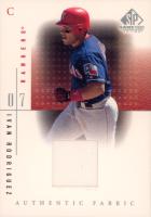 2001 SP Game-Used Authentic Fabric #IR Ivan Rodriguez Baseball Card