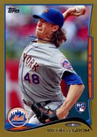 2014 Topps Update #US50 Jacob DeGrom Throwing-Gold Baseball Card