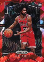 2019 Panini Prizm #253 Coby White Red Ice Basketball Card