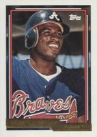 1992 Topps Gold #645 Deion Sanders Baseball Card