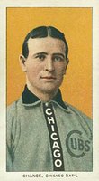1909 White Borders Ghosts, Miscuts, Proofs, Blank Backs & Oddities #79 Frank Chance Portrait-Yellow Background Baseball Card