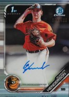 2019 Bowman Draft Chrome Draft Picks Autograph #CDAGH Gunnar Henderson Refractor Baseball Card