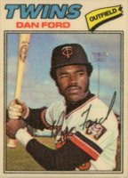 1977 Topps Cloth Stickers #16 Dan Ford Baseball Card