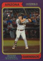 2023 Topps Heritage #209 Corbin Carroll Chrome-Purple Hot Box Refractor Baseball Card