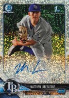 2018 Bowman Draft Chrome Draft Picks Autographs #CDAML Matthew Liberatore Sparkles Refractor Baseball Card