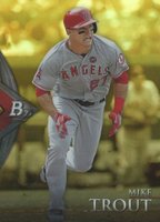 2014 Bowman Platinum #2 Mike Trout Gold Baseball Card