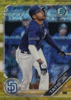 2019 Bowman Prospects Chrome #25 Fernando Tatis Jr. Gold Shimmer Baseball Card