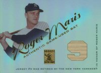 2001 Topps Tribute Game-Used Bat #RBRM Roger Maris Baseball Card