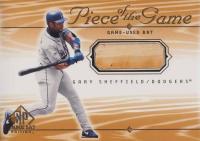 2001 SP Game Bat Piece of the Game #GS Gary Sheffield Baseball Card
