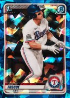 2020 Bowman Draft Chrome Sapphire Edition #BD124 Justin Foscue Baseball Card