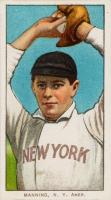 1909 White Borders American Beauty No Frame  #302 Rube Manning Pitching Baseball Card