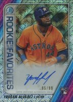 2020 Bowman Chrome Mega Box Rookie of the Year Favorites Autograph #YA Yordan Alvarez Baseball Card