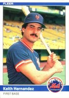 1984 Fleer #587 Keith Hernandez Baseball Card