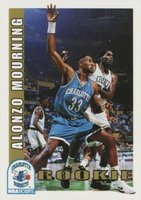 1992 Hoops #361 Alonzo Mourning Basketball Card