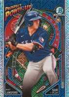 2024 Bowman Mega Box Chrome Prospect Power-Up #PP3 Wyatt Langford Baseball Card