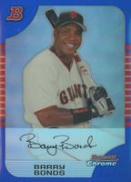 2005 Bowman Chrome #100 Barry Bonds Blue Refractor Baseball Card