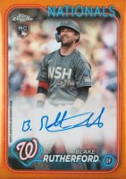 2024 Topps Chrome Rookie Autographs #RABR Blake Rutherford Orange Refractor Baseball Card
