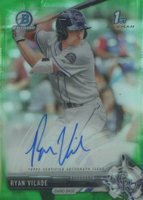 2017 Bowman Draft Chrome Draft Picks Autographs  #CDARV  Ryan Vilade Green Refractor Baseball Card