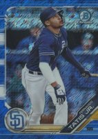 2019 Bowman Prospects Chrome #25 Fernando Tatis Jr. Blue Shimmer Baseball Card