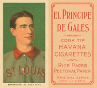 1909 White Borders El Principe De Gales #51 Roger Bresnahan Portrait Baseball Card