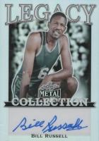 2022 Leaf Multigraphics Leaf Metal Legacy Collection Autographs #LCABR9 Bill Russell Silver Prismatic Basketball Card