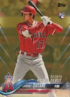2018 Topps Update #US285 Shohei Ohtani Gold Baseball Card