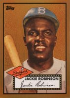 2013 Topps Factory Jackie Robinson Chrome Reprint Refractors #JRG-1 Jackie Robinson Gold Baseball Card