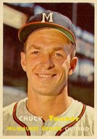 1957 Topps #392 Chuck Tanner Baseball Card