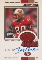 2001 Upper Deck Vintage Signed Vintage Threads #JRSVT Jerry Rice Football Card
