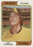 1974 Topps #546 Mike Corkins Baseball Card