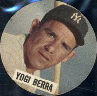 1961 Chemstrand Iron-On Patches # Yogi Berra Baseball Card