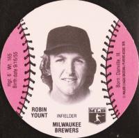 1977 Burger Chef Funmeal Discs # Robin Yount Baseball Card