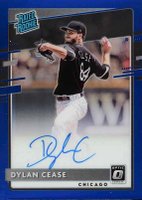 2020 Panini Donruss Optic Rated Rookies Signatures #RRSDC Dylan Cease Blue Baseball Card