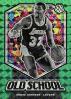 2019 Panini Mosaic Old School #16 Magic Johnson Green Mosaic Basketball Card