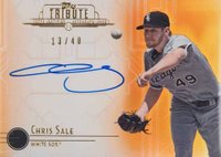 2014 Topps Tribute Autographs #TA-CS Chris Sale Orange Baseball Card